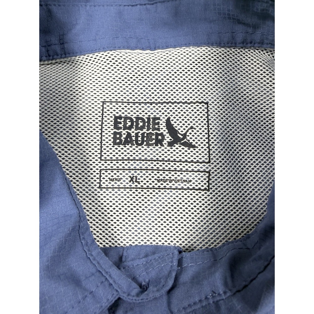 Eddie Bauer Short Sleeve Button Up Performance Vented Fishing Shirt Men's XL - Picture 4 of 12